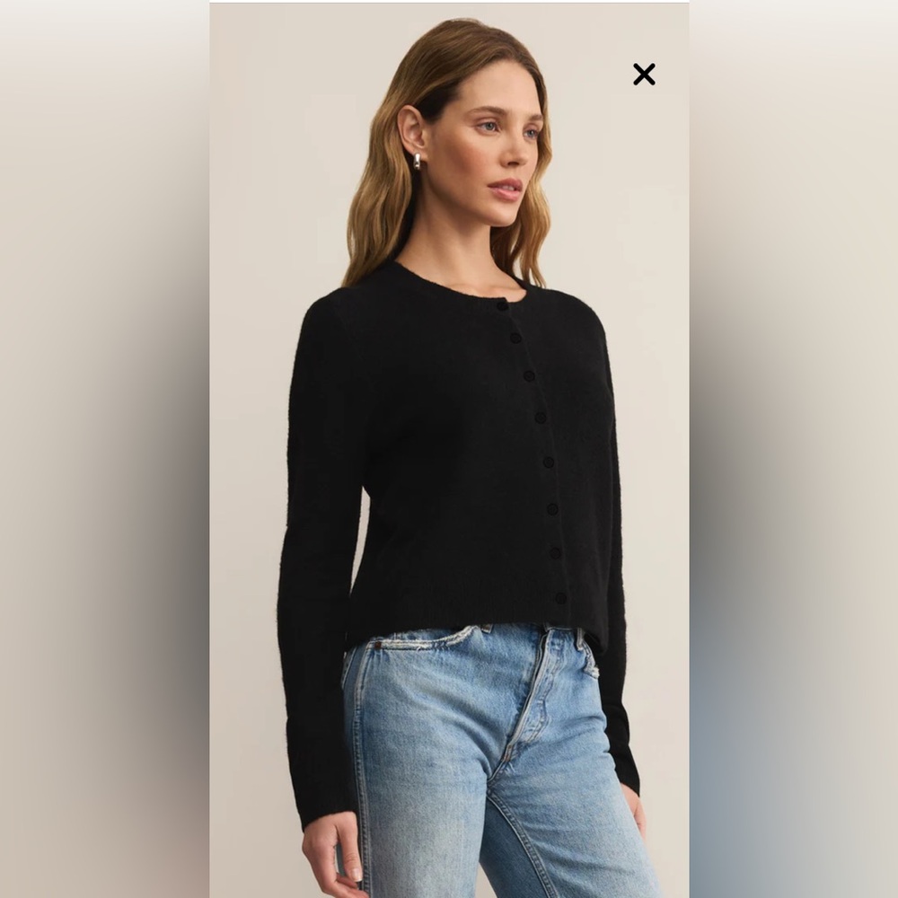 Z Supply Black Button-Up Cardigan